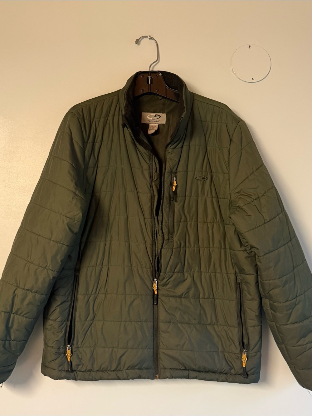 Champion Olive Green Quilted Puffer Jacket